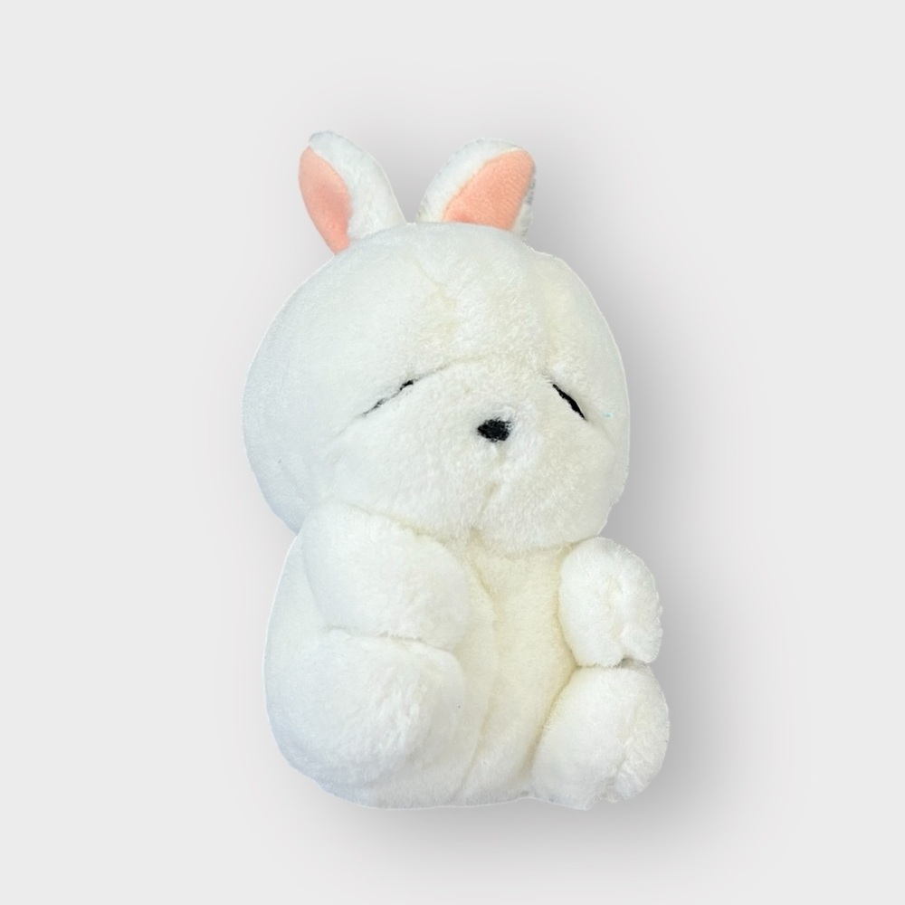 Vintage 2000 Mashimaro White Fuzzy Bunny Key Chain